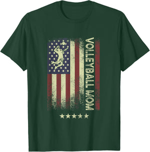 USA American Flag - Volleyball Mom Men T-Shirt - T-Shirt | Forest