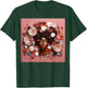 Afro Woman Floral Black Queen Puff Art Melanin Magic Pink T-Shirt - T-Shirt | Forest