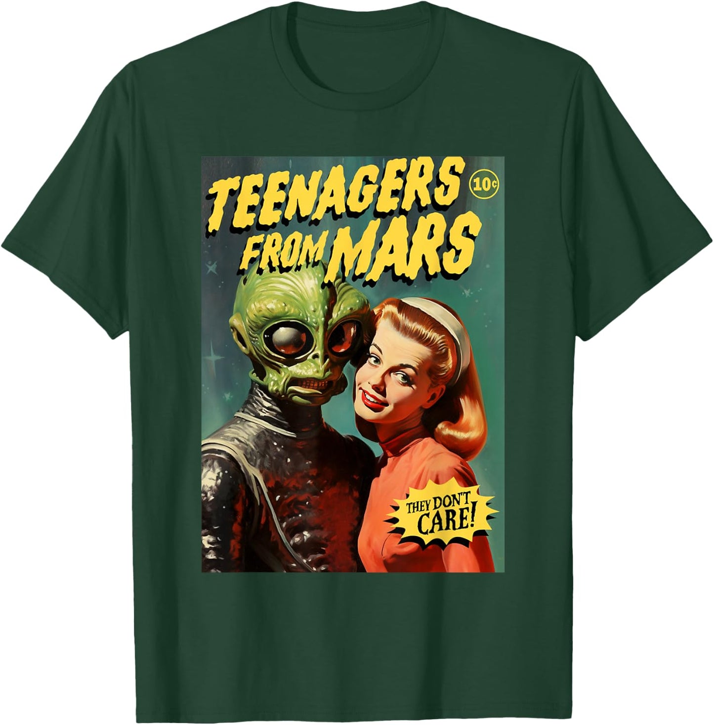 Teenagers From Mars 1950s Horror Comic Cover T-Shirt - T-Shirt | Forest