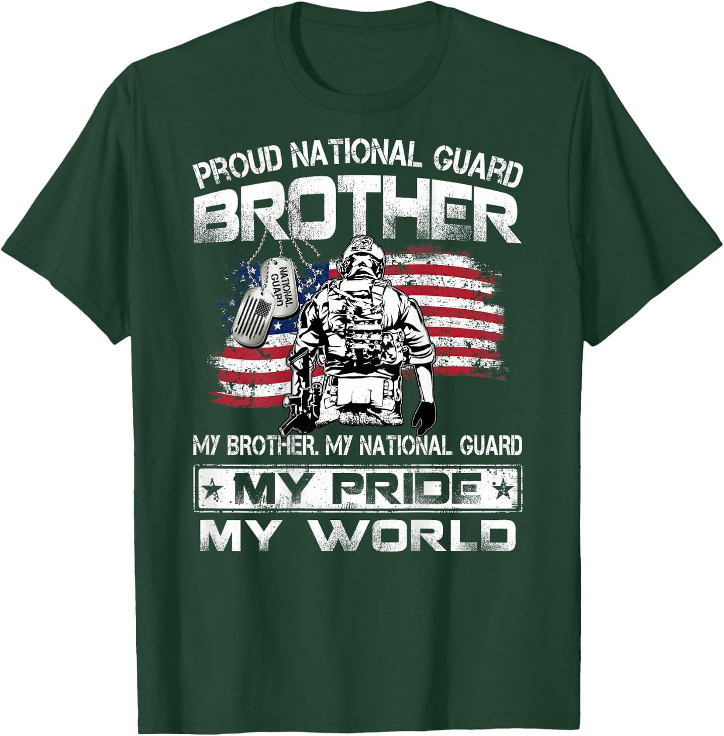 Proud US National Guard Brother My Brother My National Guard T-Shirt - T-Shirt | Forest