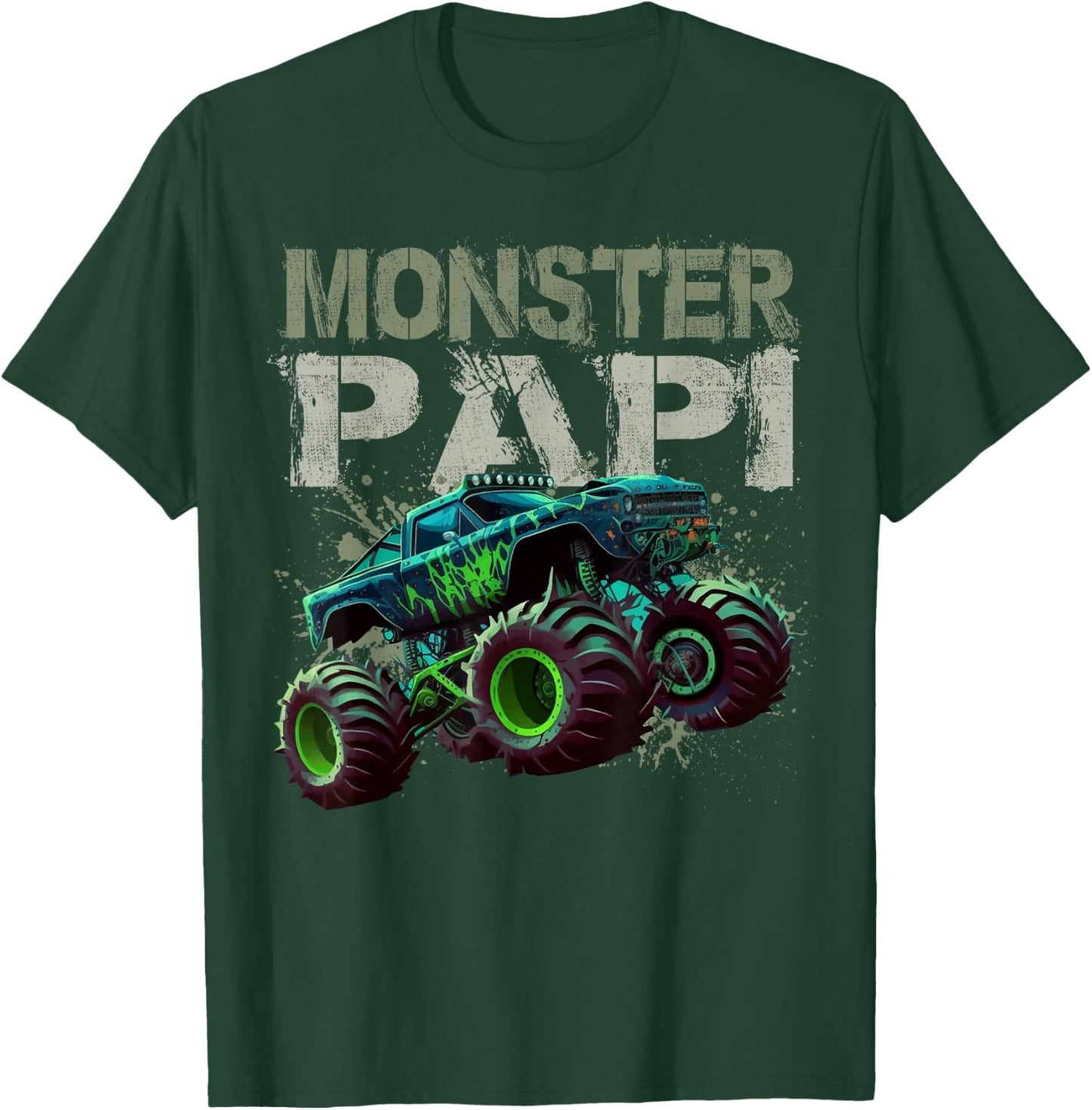 Monster Truck Papi Family Matching Monster Truck Lovers T-Shirt - T-Shirt | Forest