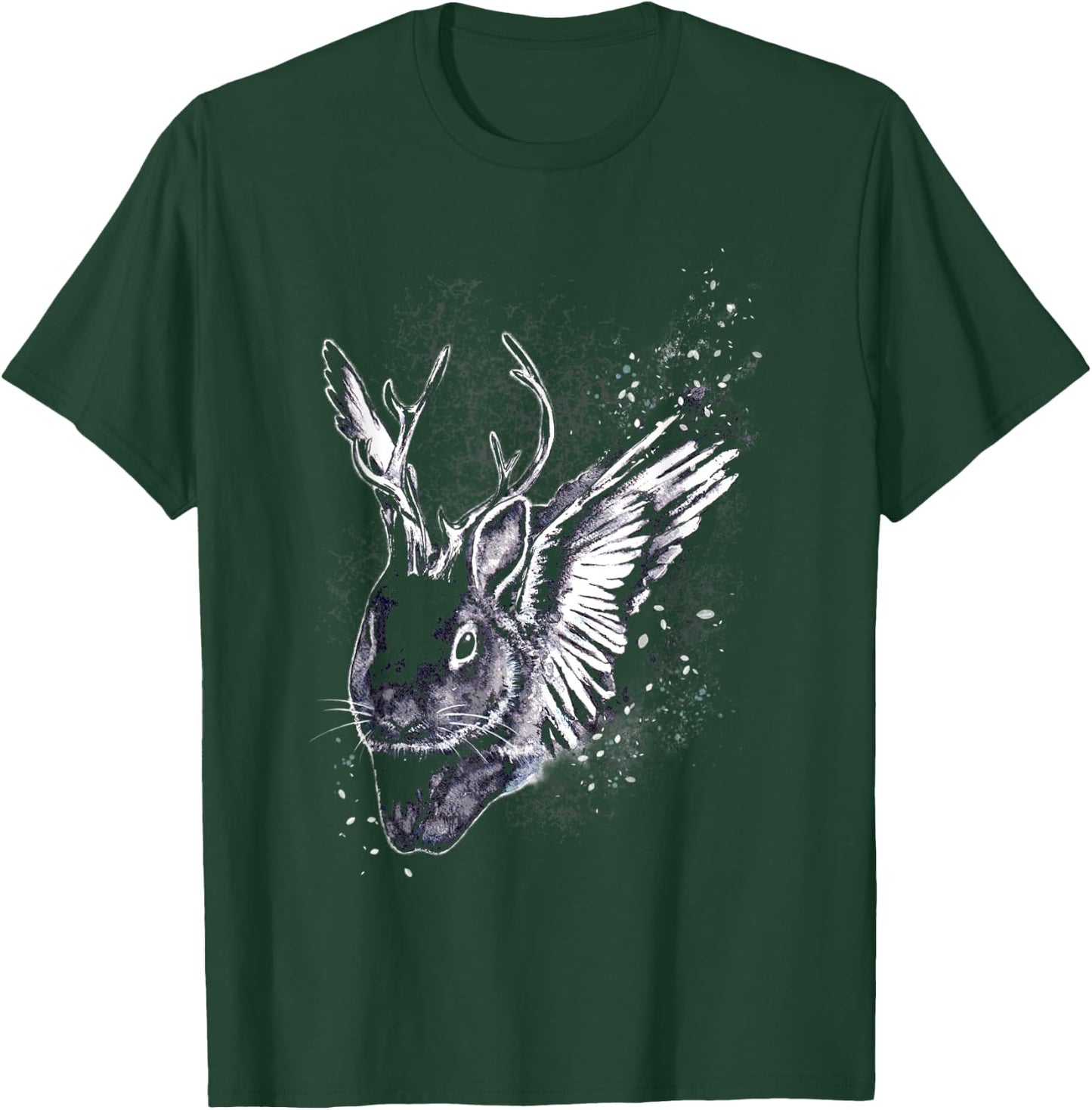 Wolpertinger Rabbit Deer Gothic Fantasy Fabulous Beauty T-Shirt - T-Shirt | Forest