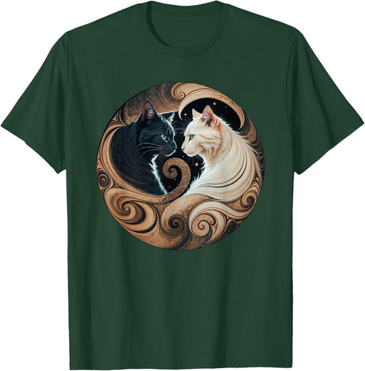 Cats Yin Yang T-Shirt - T-Shirt | Forest