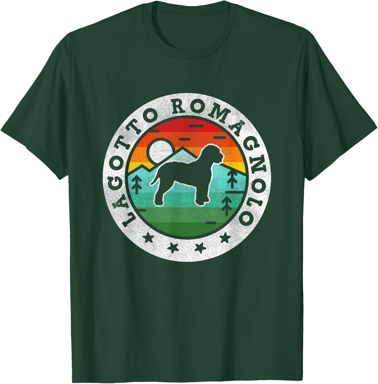 Vintage Lagotto Romagnolo Retro Dog Mom Dad Women Kids T-Shirt - T-Shirt | Forest
