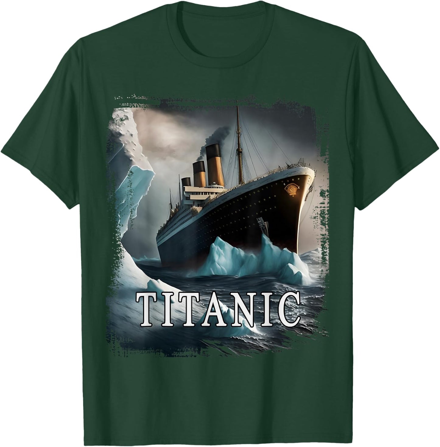 Titanic Boat Vintage Cruise Ship Sailing in 1912 hit Iceberg T-Shirt - T-Shirt | Forest