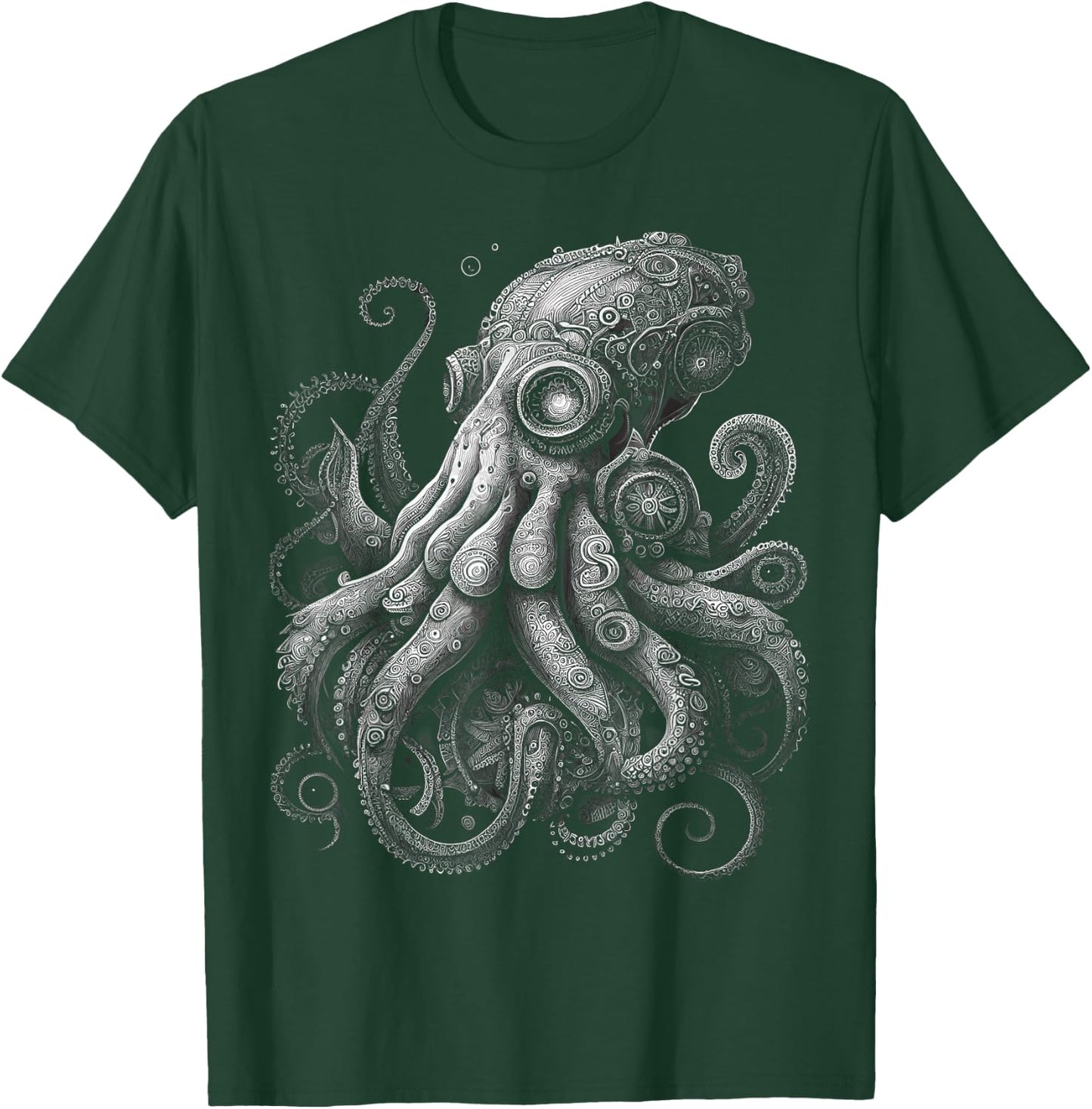 Octopus Tentacle Sea Creature Ocean Marine Biology Design T-Shirt - T-Shirt | Forest