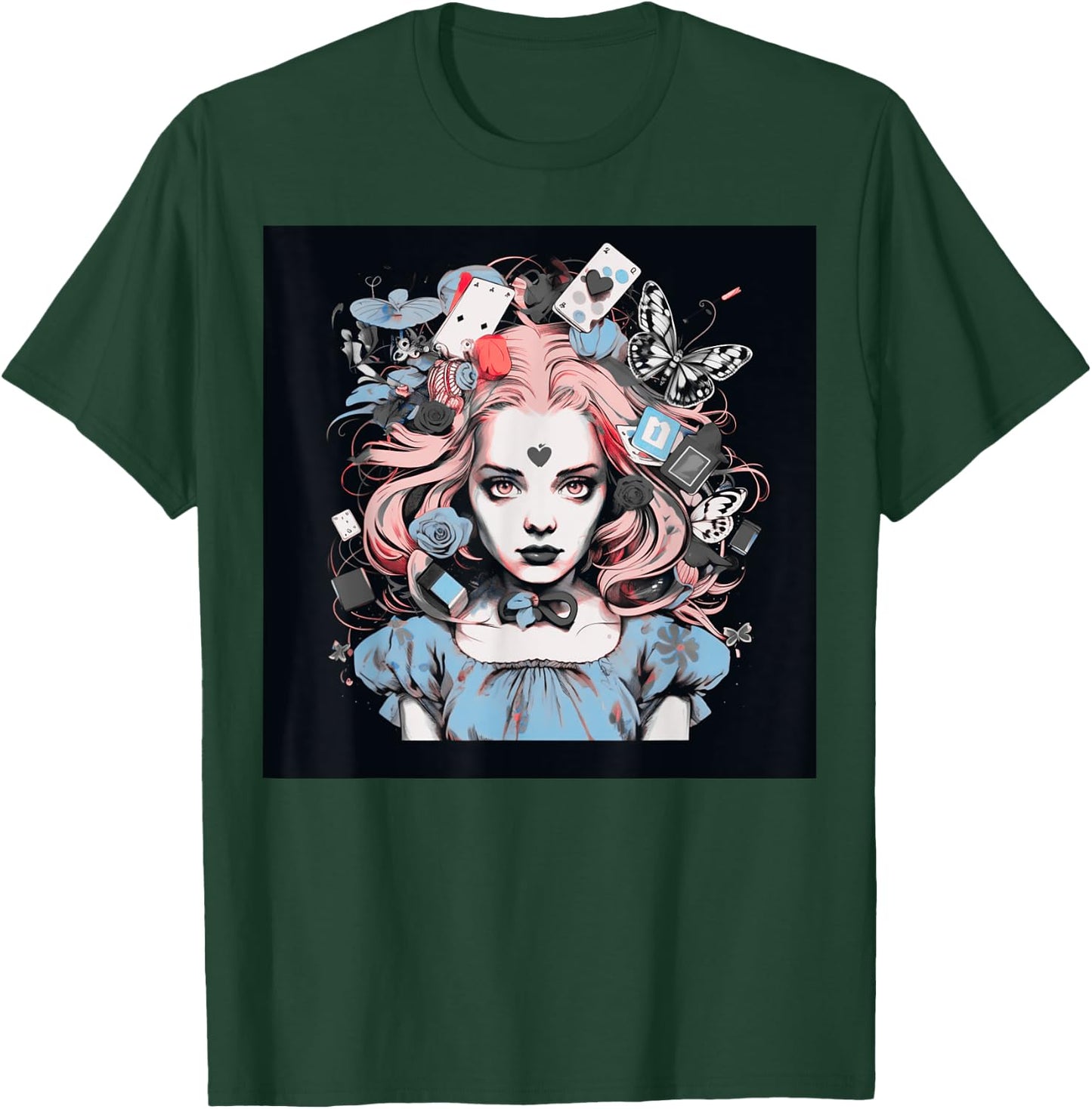 Alice T Wonderland Pop Surrealism Fiction Clothing Punk T T-Shirt - T-Shirt | Forest