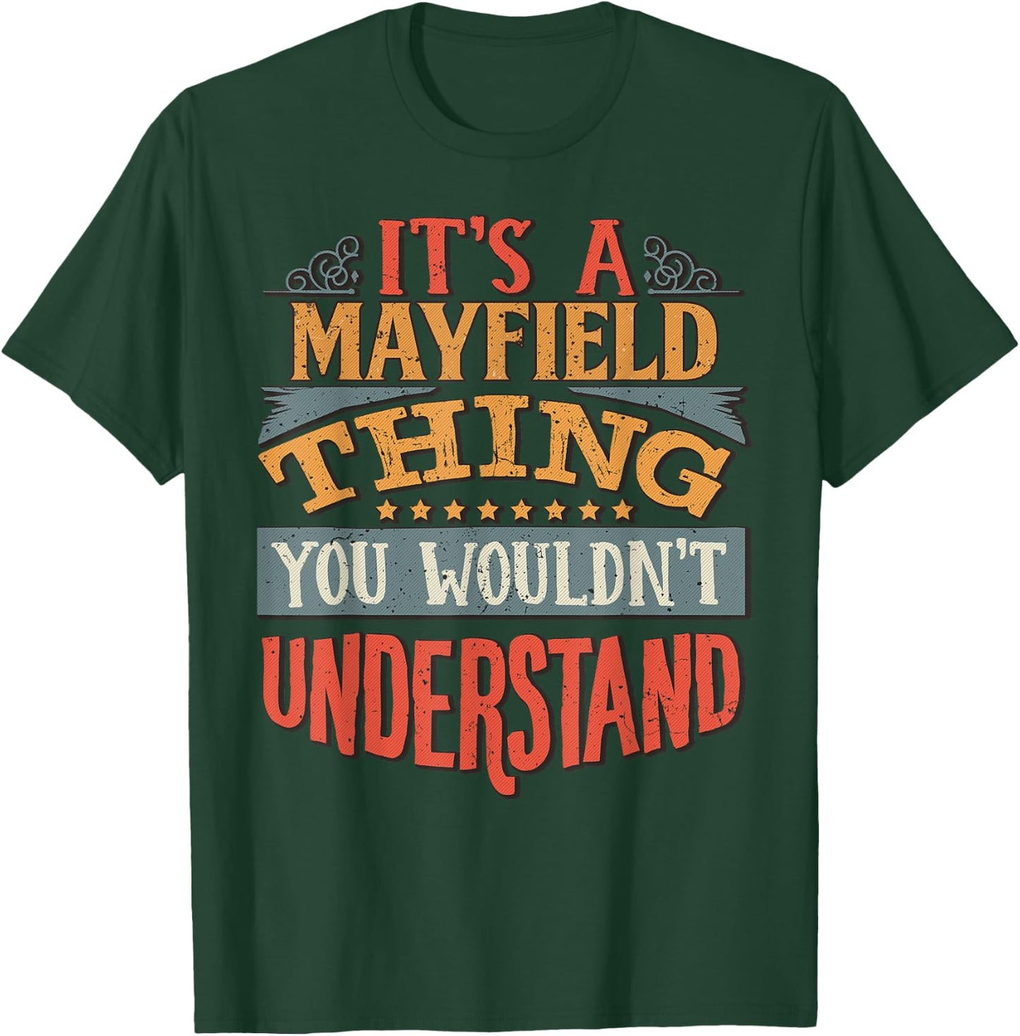 Mayfield Name Gifts By Vnz Men's -Adults -Kids Black T-Shirt - T-Shirt | Forest