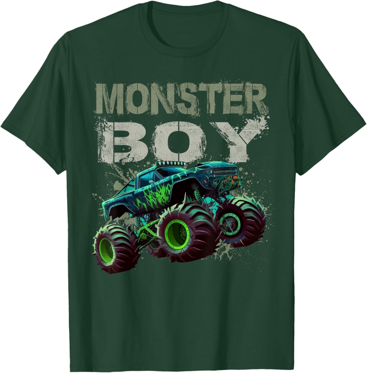 Monster Truck Boy Family Matching Monster Truck Lovers T-Shirt - T-Shirt | Forest