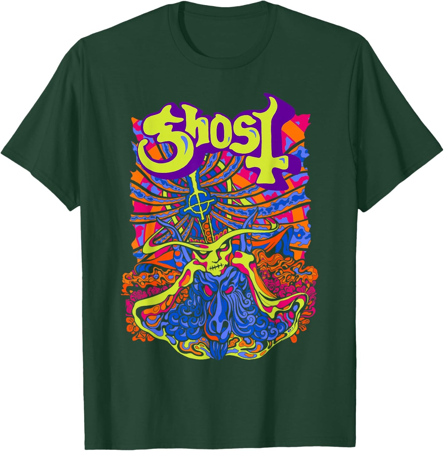 Ghost – Satanic Panic Bright Colors T-Shirt - T-Shirt | Forest