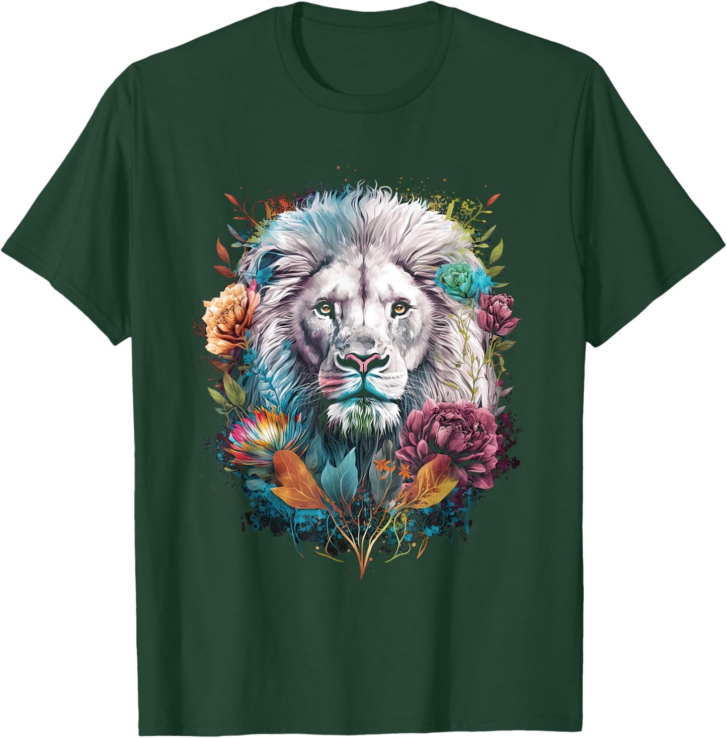 Lion colorful lions From Africa Day of the Dead T-Shirt - T-Shirt | Forest