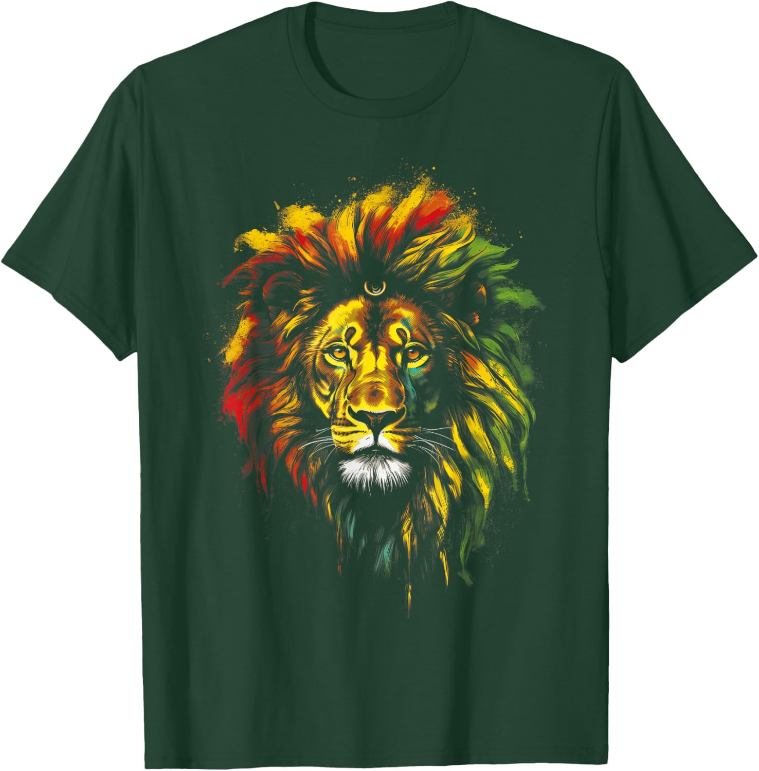Jamaica Lion Dread locks T-Shirt - T-Shirt | Forest