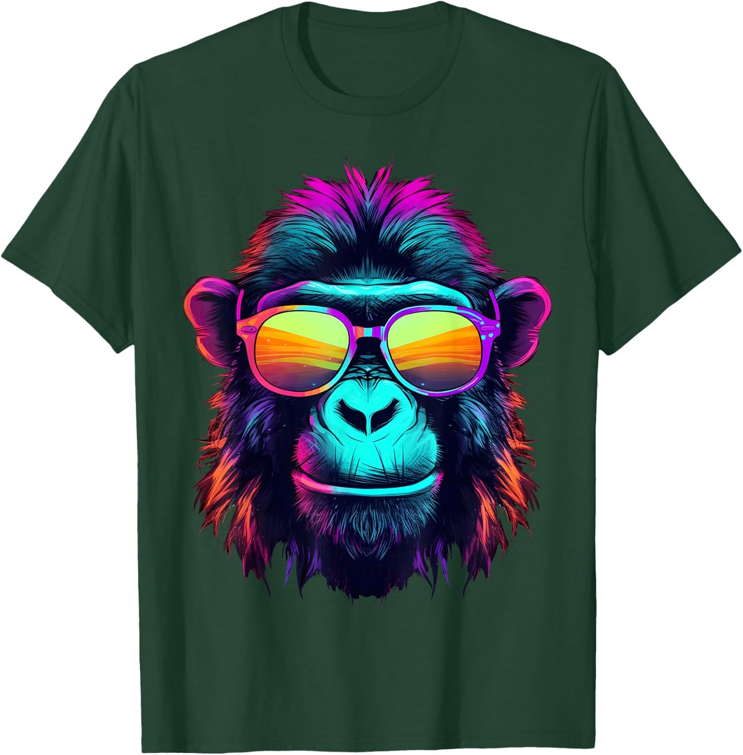 Cool Chimp with Sunglasses. T-Shirt - T-Shirt | Forest