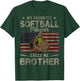 My Favorite Softball Player Calls Me Brother USA Flag T-Shirt - T-Shirt | Forest