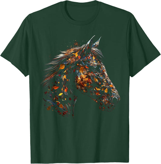 Horse Animal Riding Horse Motif – Art Horse T-Shirt - T-Shirt | Forest