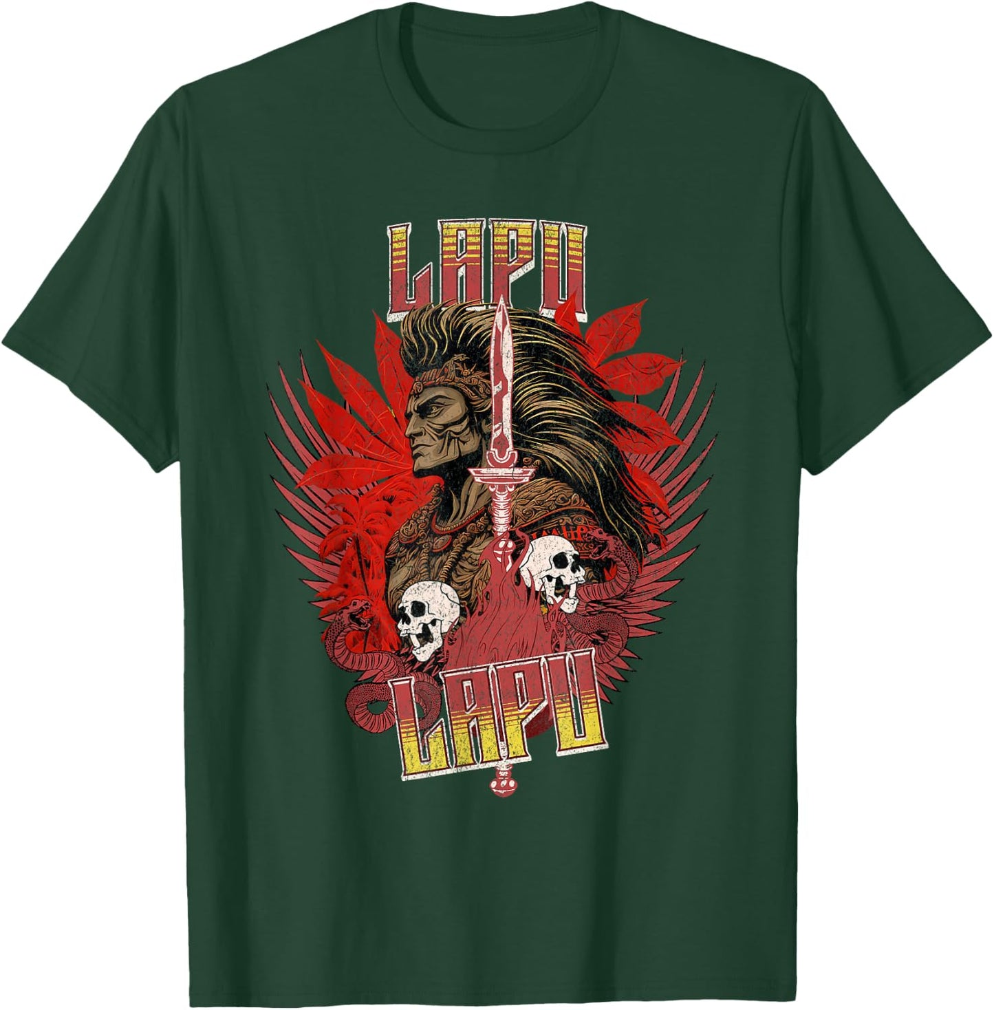 Lapulapu, Lapu Lapu Ancient Filipino Warrior Graphic Art T-Shirt - T-Shirt | Forest