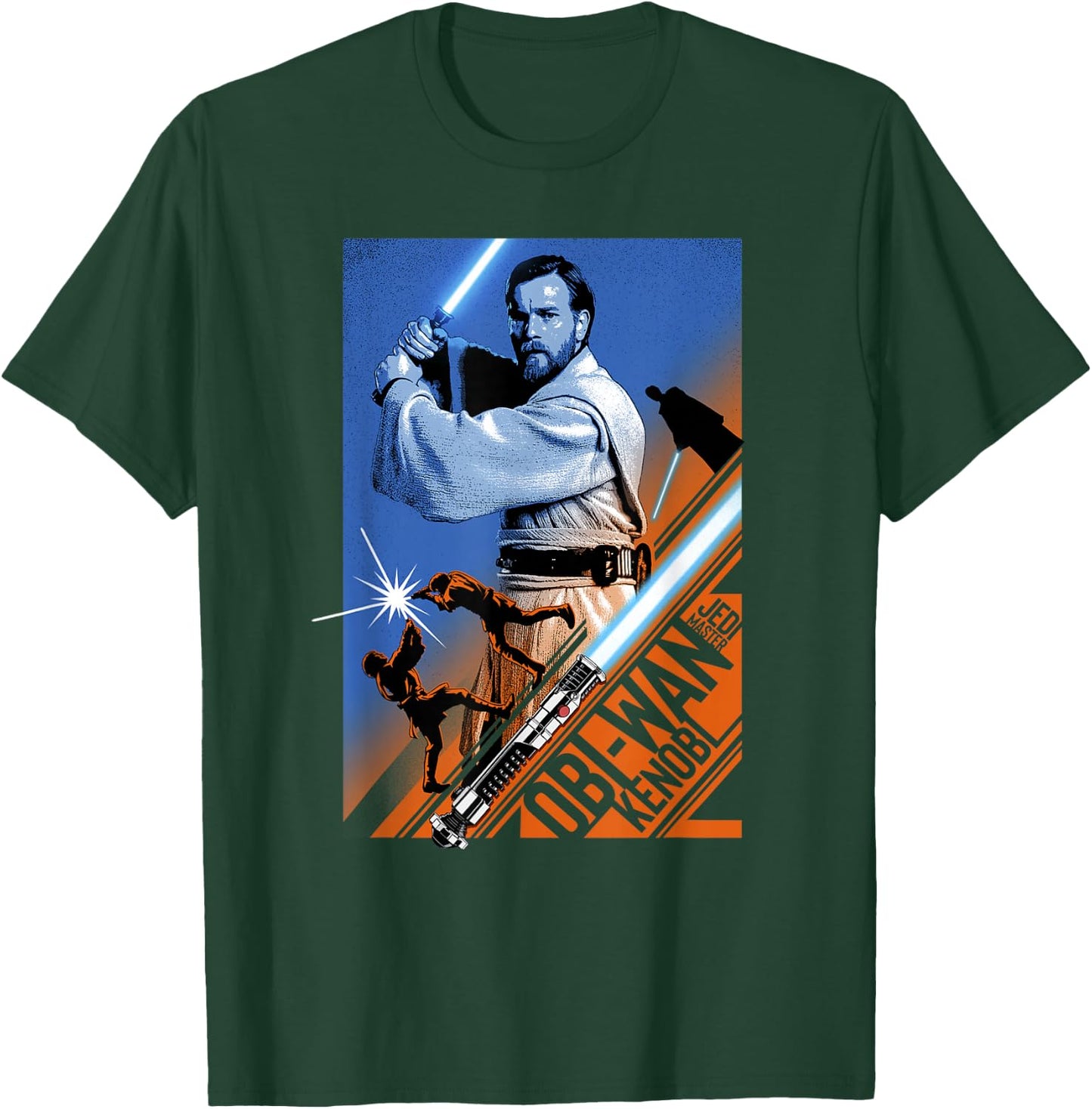 Star Wars Revenge Of The Sith Obi-Wan Kenobi Saber Split T-Shirt - T-Shirt | Forest