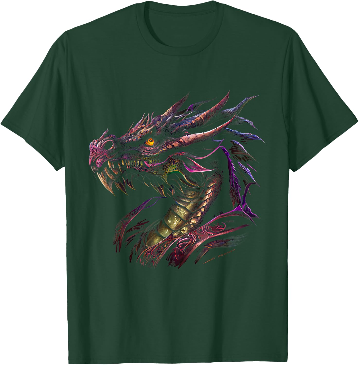 Thinking Dragon Lover Beautiful Purple Fun Fantasy Art Cool T-Shirt - T-Shirt | Forest