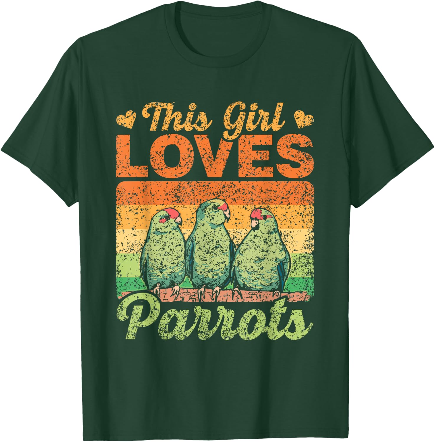 This Girl Loves Parrots Cute Pet Animal Parrot T-Shirt - T-Shirt | Forest