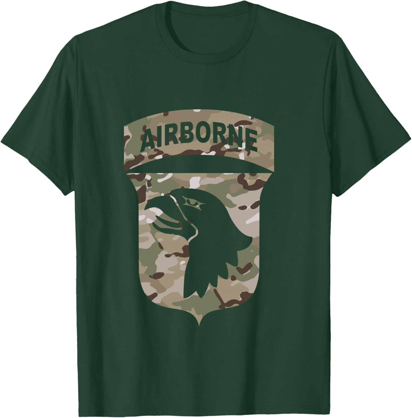 Camo 101st Airborne Division - OCP ACU Multicam Camouflage T-Shirt - T-Shirt | Forest