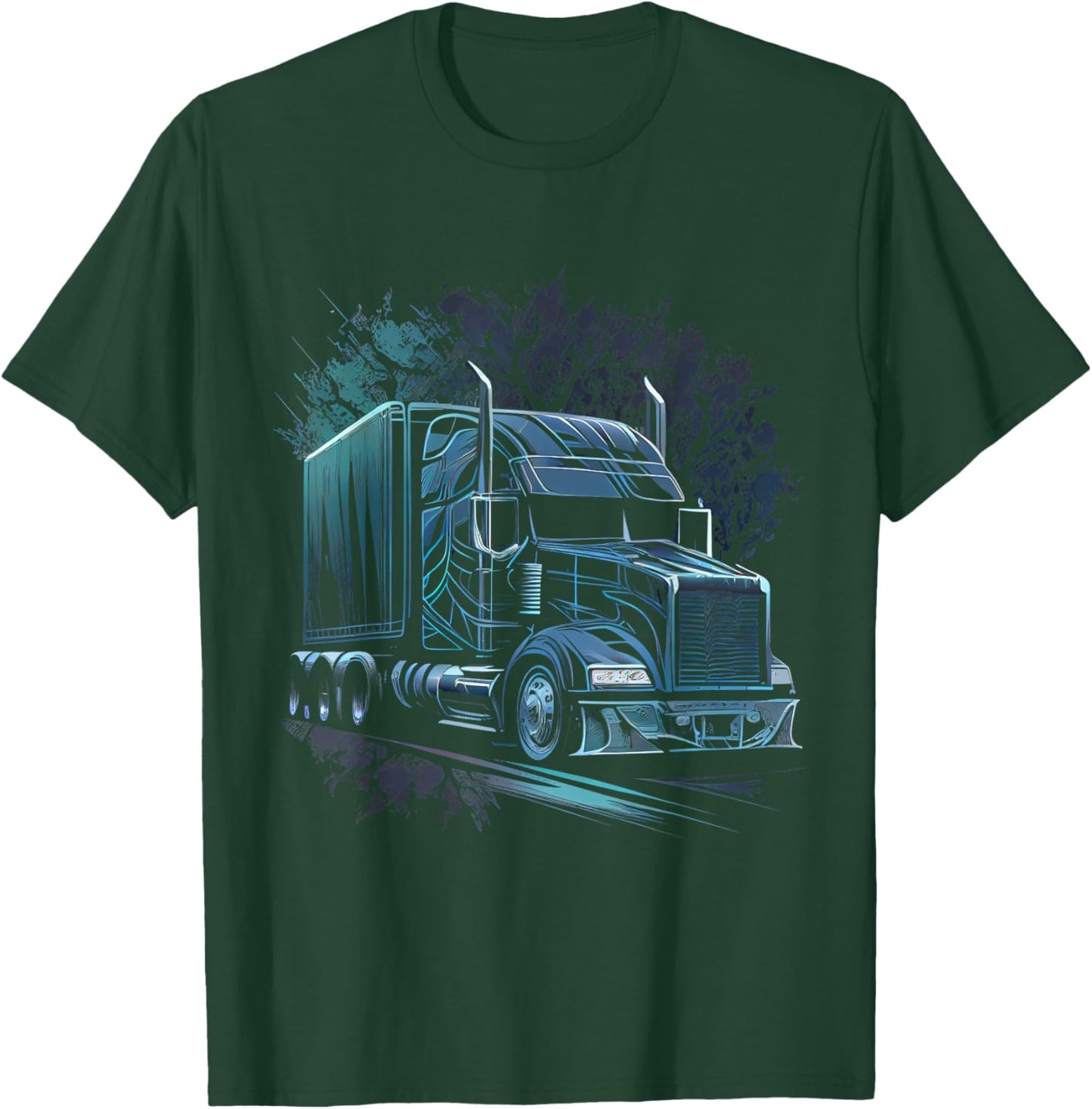 Truck Driver 18 Wheel Trucker T-Shirt - T-Shirt | Forest