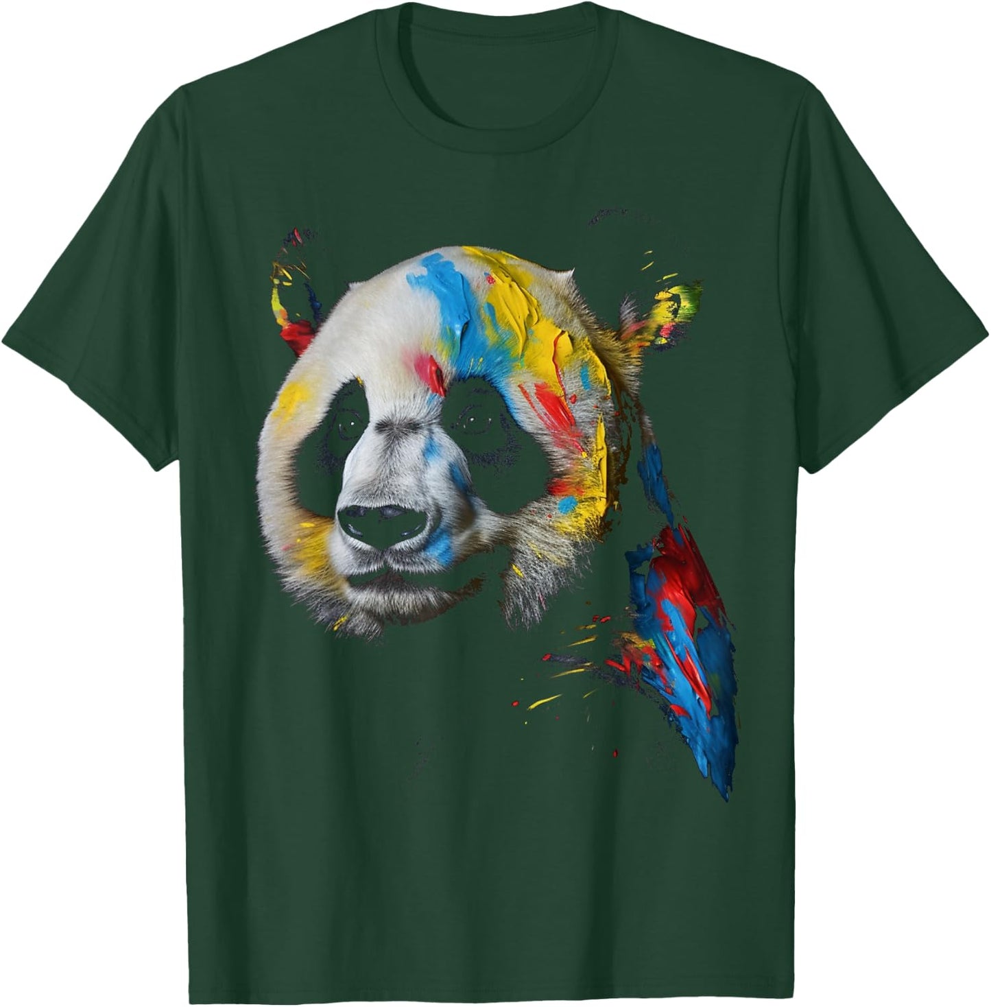 Large Panda Colourful Animal Panda Bear Zoo Art Panda T-Shirt - T-Shirt | Forest
