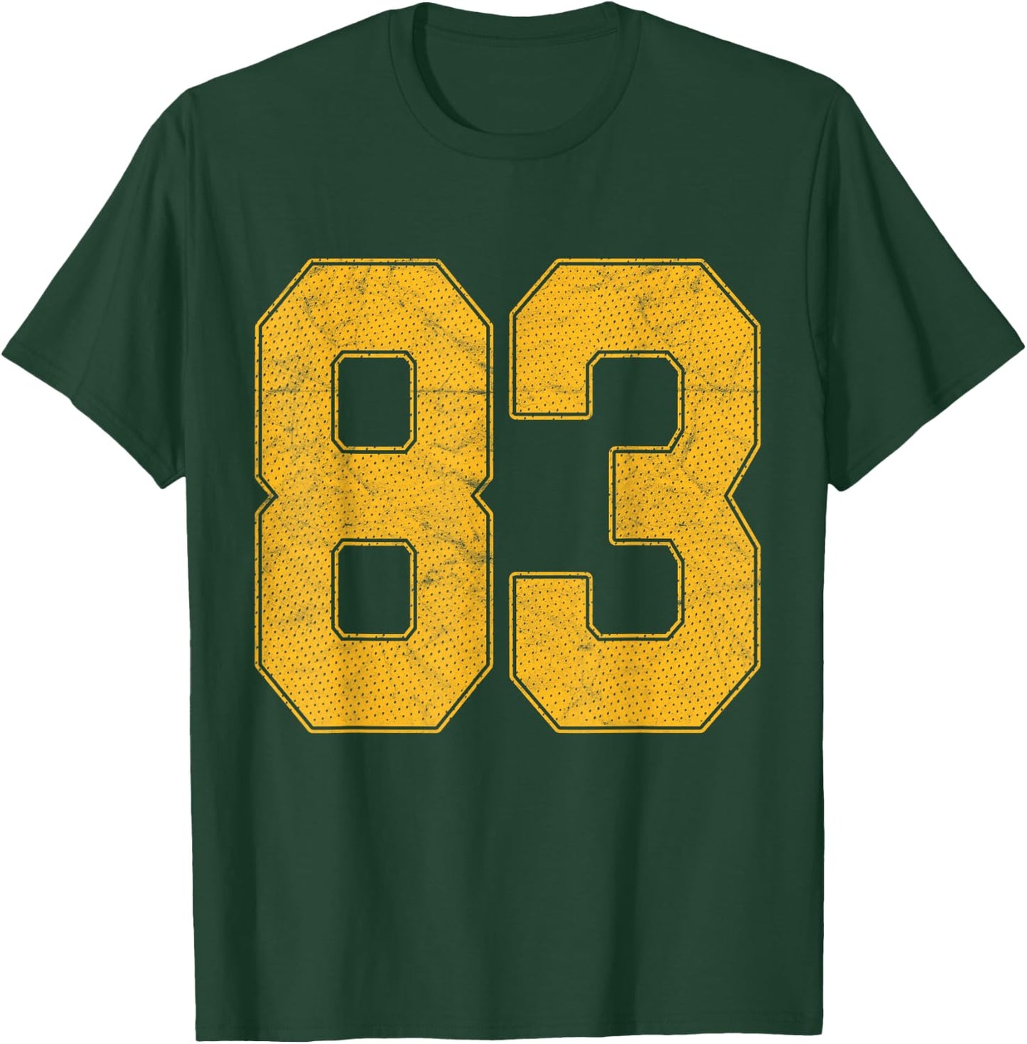 Number 83 Numbered Uniform Sports Team Jersey 83rd Birthday T-Shirt - T-Shirt | Forest
