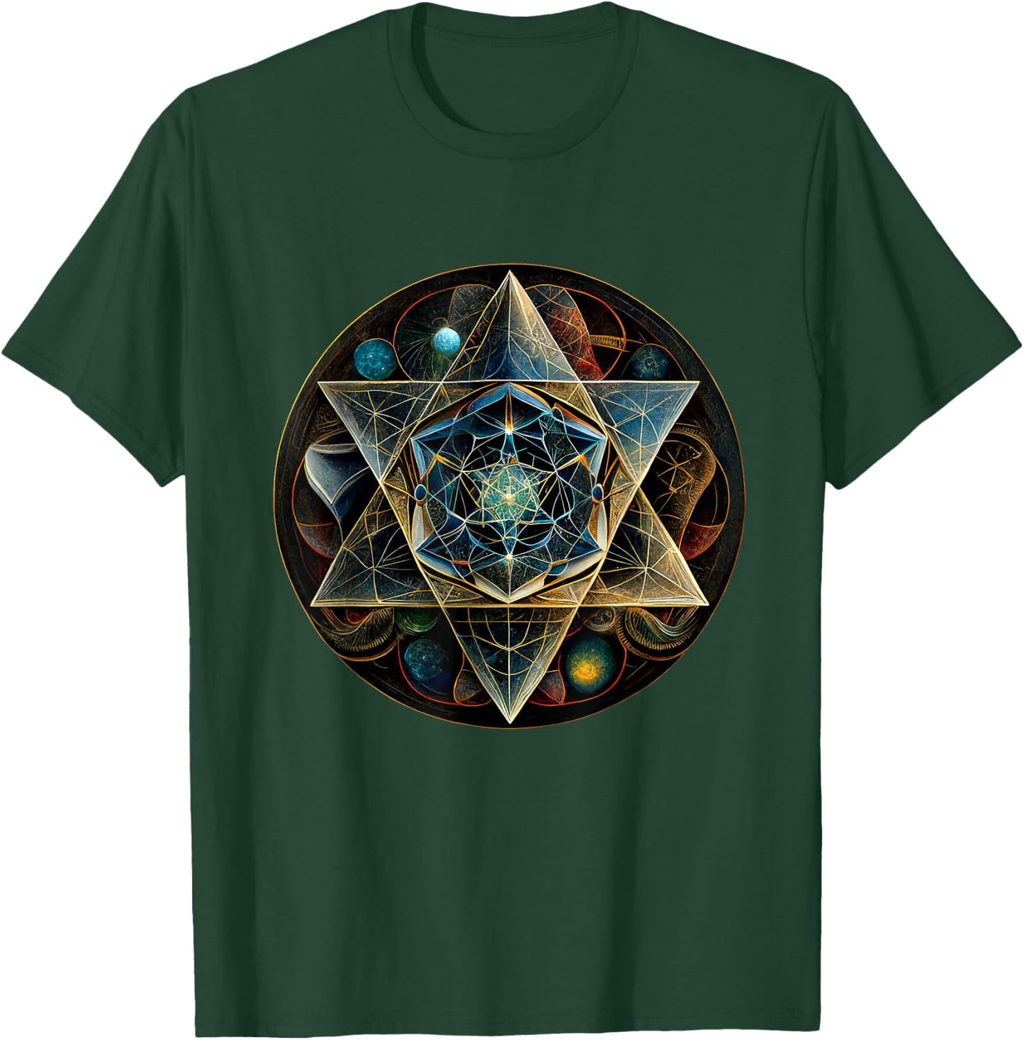 Star Tetrahedron Merkaba T-Shirt - T-Shirt | Forest
