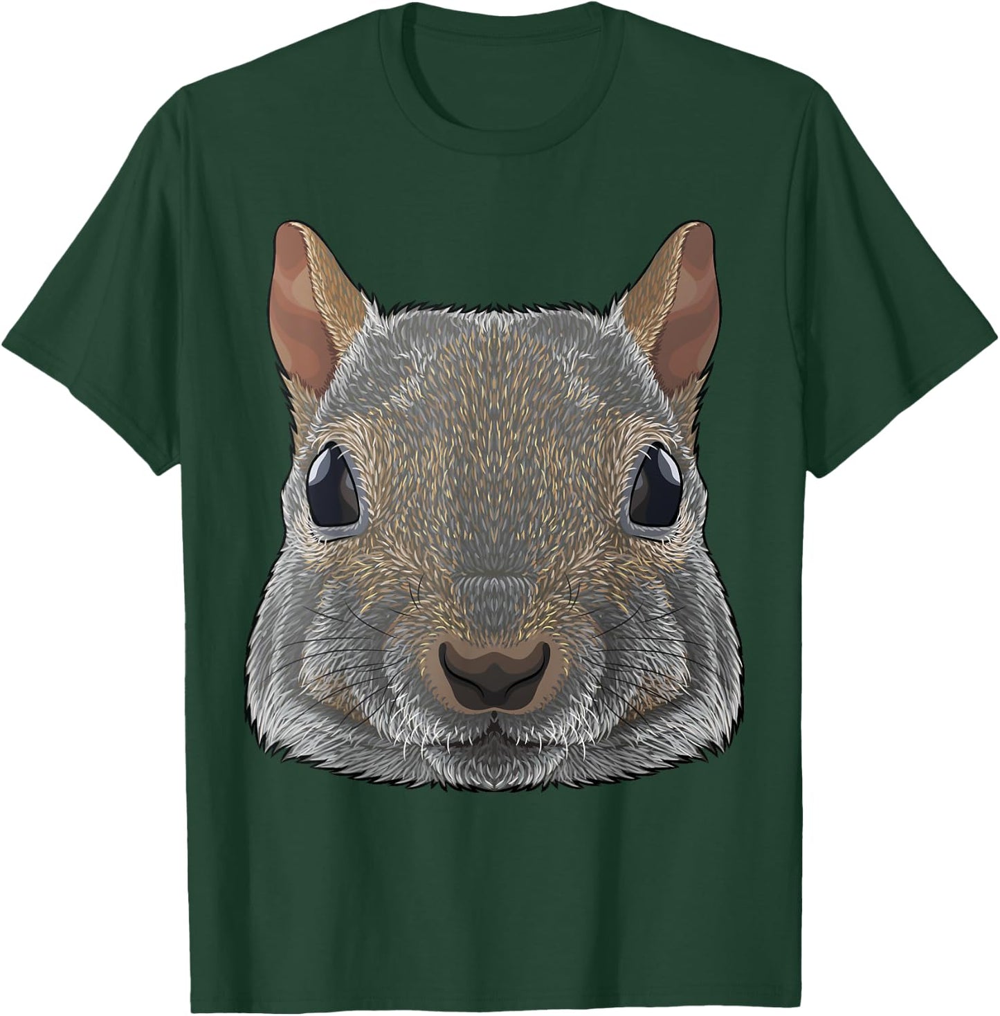 Squirrel Face American Grey Squirrel Animal T-Shirt - T-Shirt | Forest