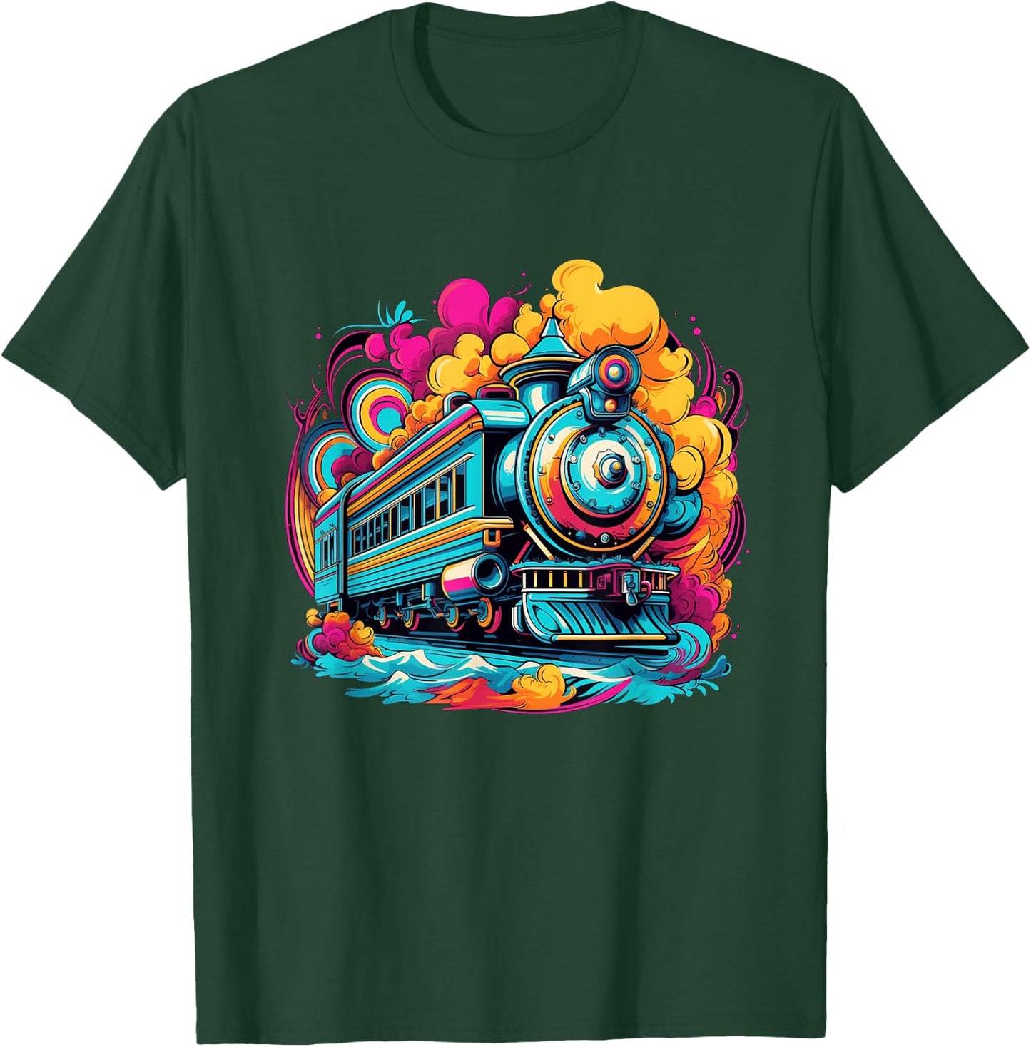 Train Locomotive & Model Railroad Trains T-Shirt - T-Shirt | Forest