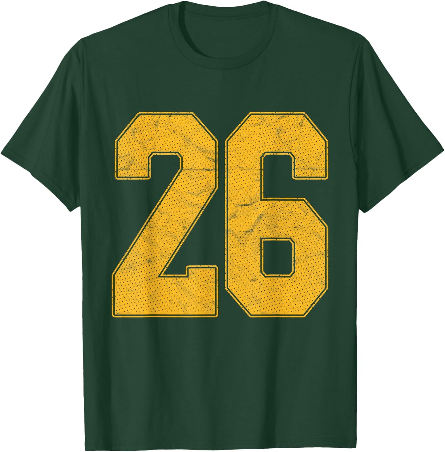 Number 26 Numbered Uniform Sports Team Jersey 26th Birthday T-Shirt - T-Shirt | Forest