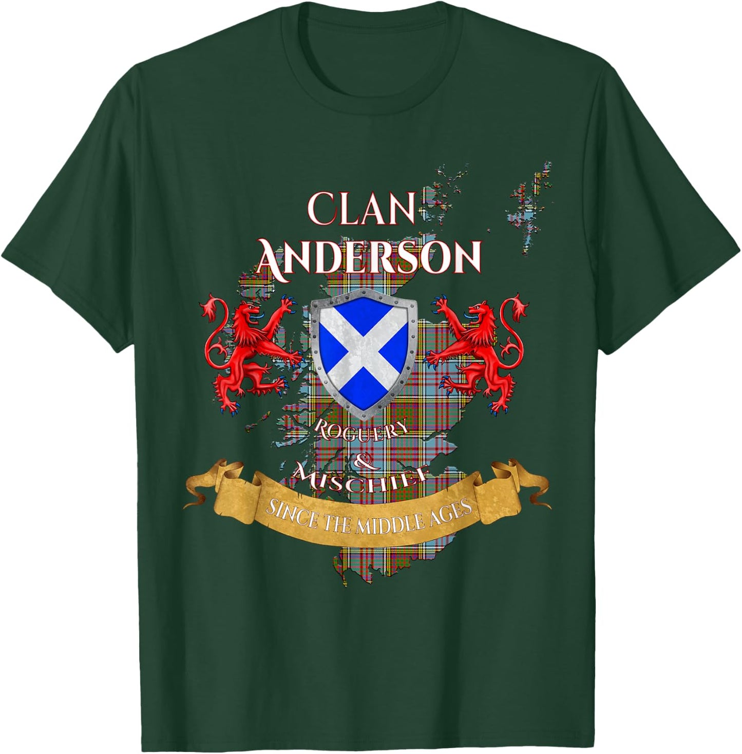 Anderson Scottish Family Clan Middle Ages Mischief T-Shirt - T-Shirt | Forest