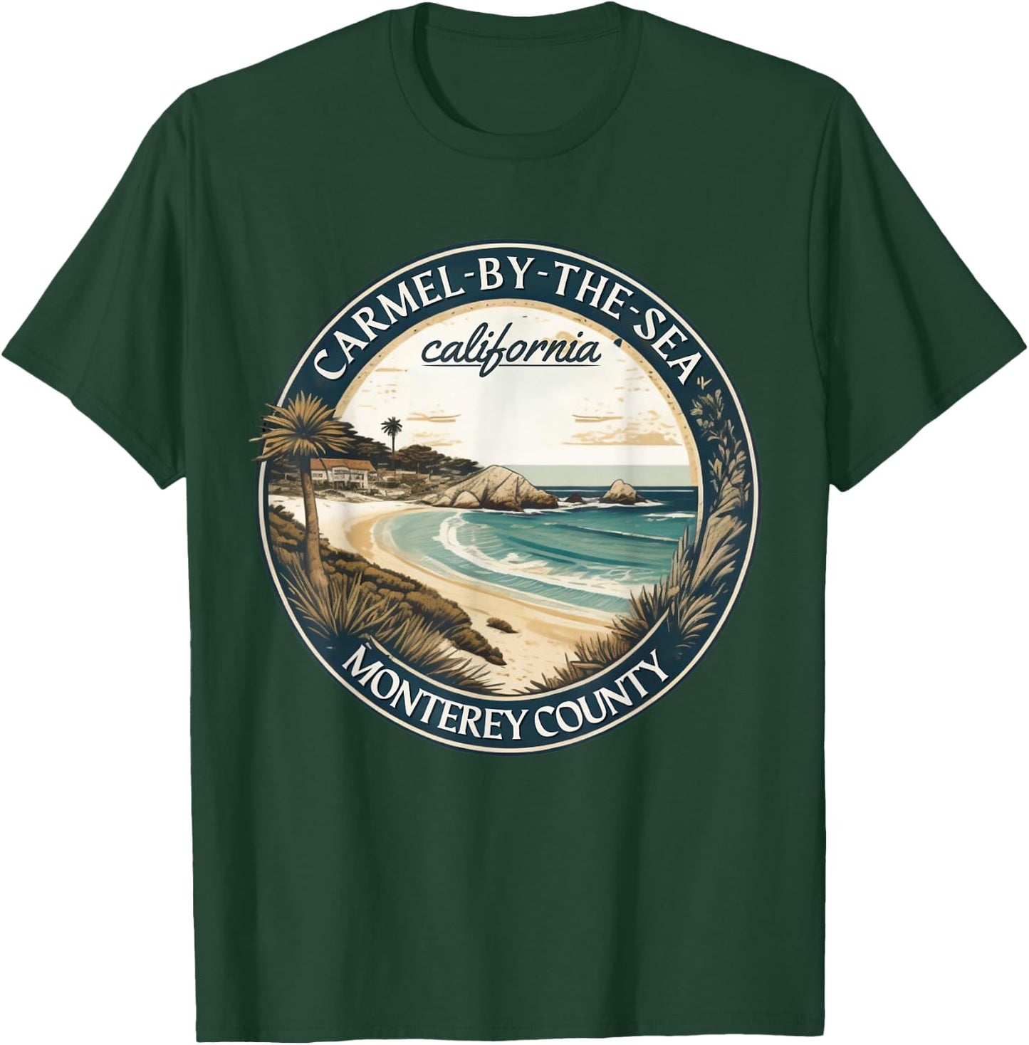 Carmel-by-the-Sea, California beach for family vocation Women Girls Kids T-Shirt - T-Shirt | Forest
