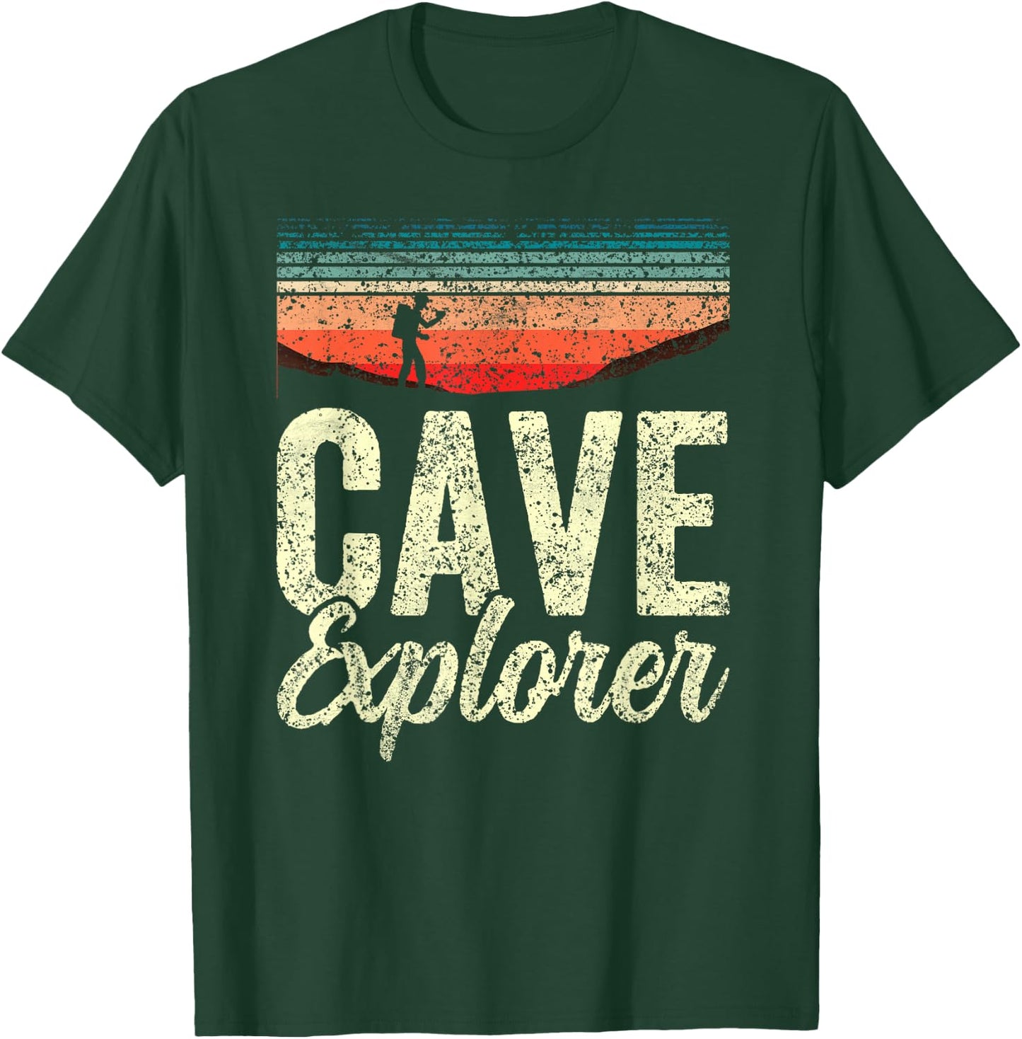 Cave Explorer Exploring Caving Hobby T-Shirt - T-Shirt | Forest