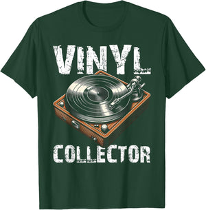 Retro Vinyl Record Music Player Lover Vinyl Record Collector T-Shirt - T-Shirt | Forest