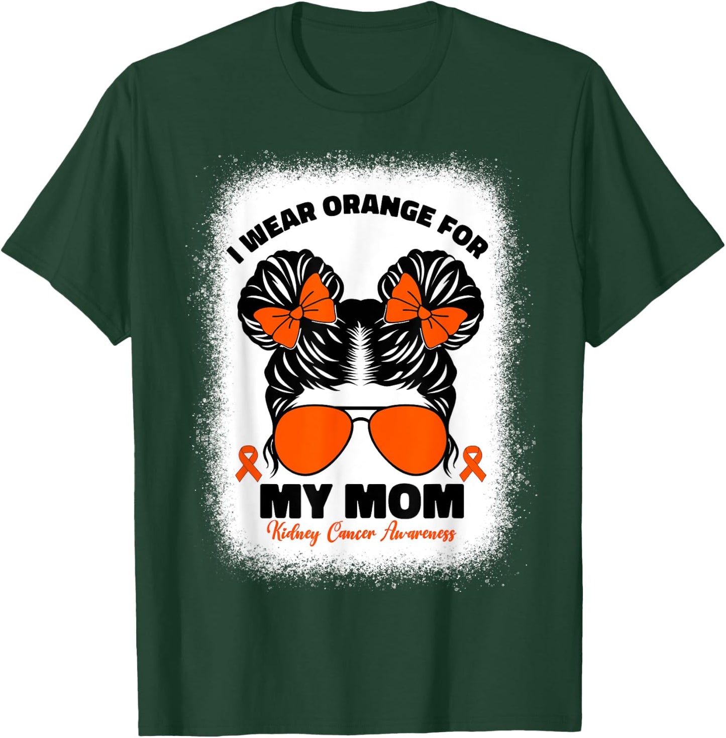 I Wear Orange For My Mom Kidney Cancer Awareness For Kids T-Shirt - T-Shirt | Forest