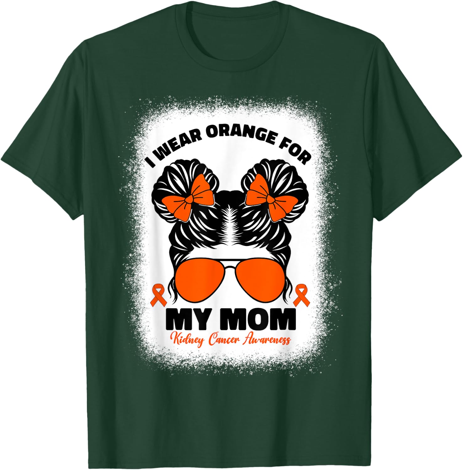 I Wear Orange For My Mom Kidney Cancer Awareness For Kids T-Shirt - T-Shirt | Forest