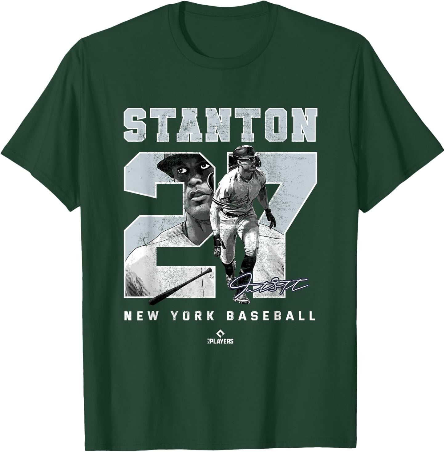 Number and Portrait Giancarlo Stanton New York MLBPA T-Shirt - T-Shirt | Forest