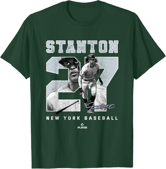 Number and Portrait Giancarlo Stanton New York MLBPA T-Shirt - T-Shirt | Forest