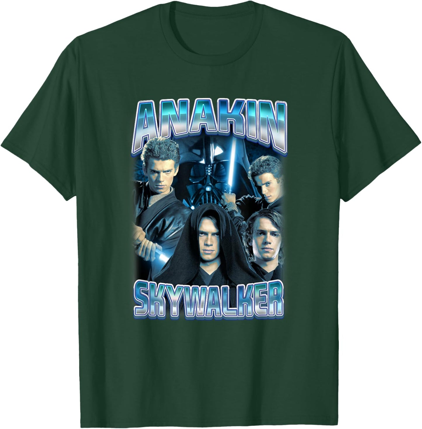 Star Wars Classic Anakin Skywalker Photo Collage Poster T-Shirt - T-Shirt | Forest