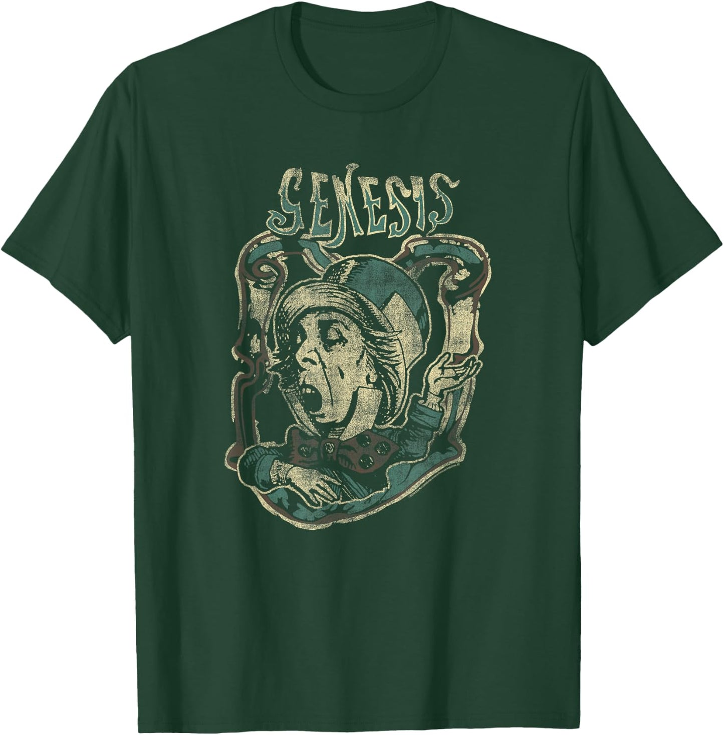Genesis Mad Hatter Distressed T-Shirt - T-Shirt | Forest