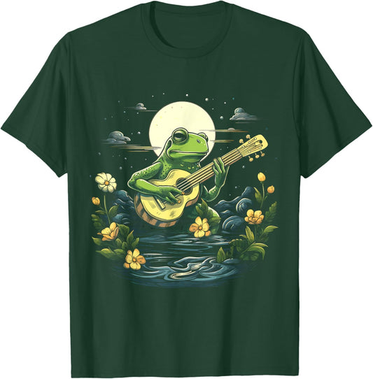 Cute Cottagecore Floral Frog Aesthetic Girls Women Graphic T-Shirt - T-Shirt | Forest