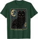 Tarot Card Crescent Moon And Cat Graphic T-Shirt - T-Shirt | Forest