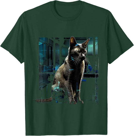 Cat Artwork - Cat Motif Animal Cat Women Kids T-Shirt - T-Shirt | Forest