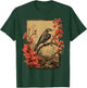 Vintage Bird and Flowers Japanese Art T-Shirt - T-Shirt | Forest