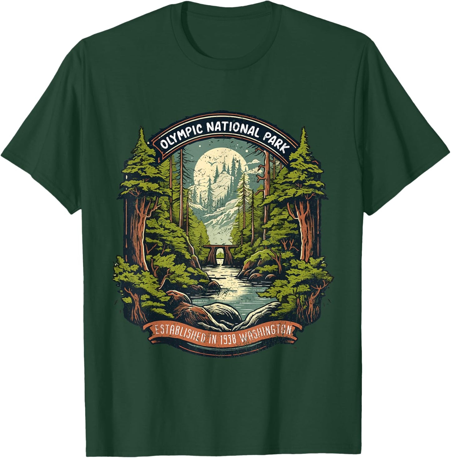 Olympic National Park Mountain Washington National Park T-Shirt - T-Shirt | Forest