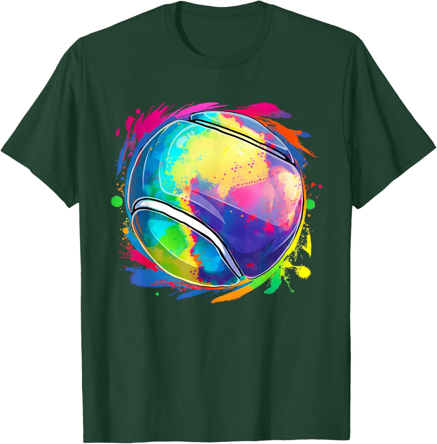 Tie Dye Tennis Funny Tennis Lovers Men Women Boys Kids T-Shirt - T-Shirt | Forest