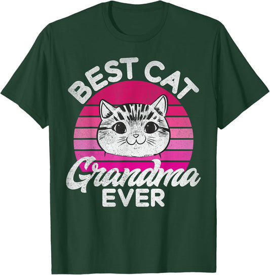 Best Cat Grandma Ever Cat Grandma T-Shirt - T-Shirt | Forest