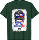 Half Salvadorian And Puerto Rican Rico El Salvador Flag Gril T-Shirt - T-Shirt | Forest