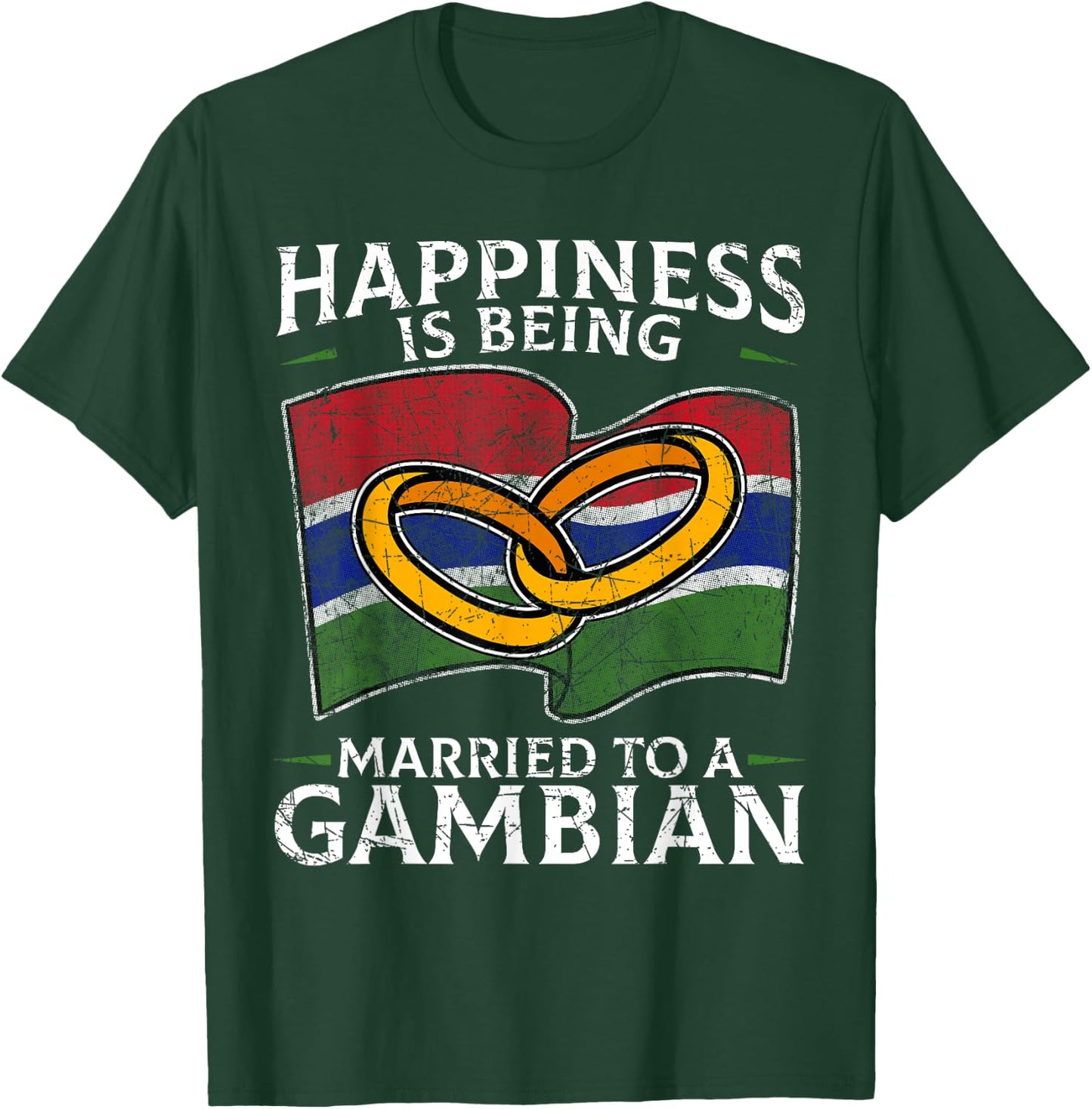 Gambian Marriage The Gambia Married Heritage Culture Flag T-Shirt - T-Shirt | Forest